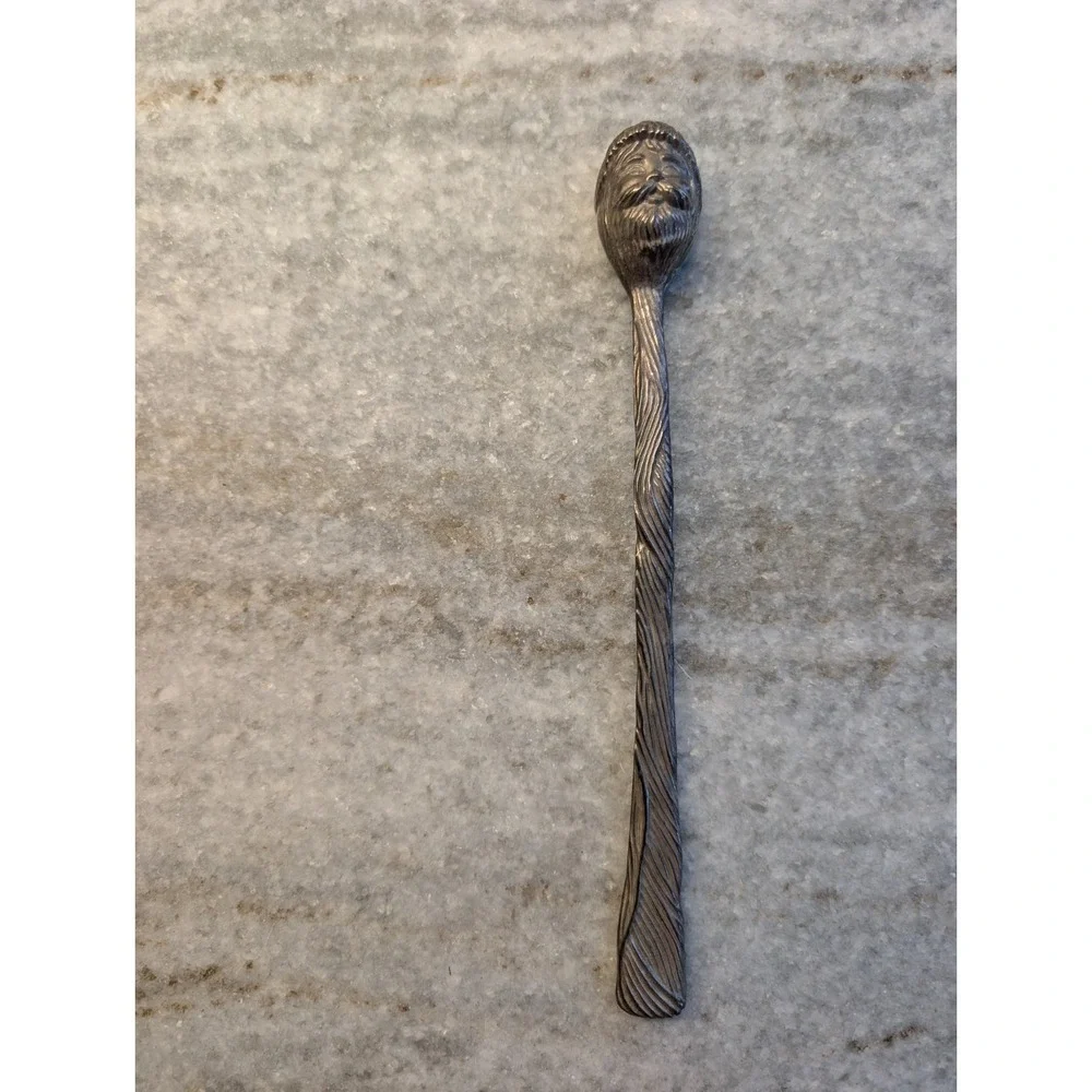 Vintage Solid One-Piece Santa Head Candle‎ Snuffer 9
